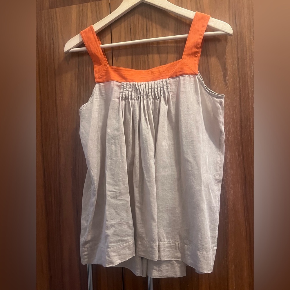 Orange and Tan Hera Top - Picture 2 of 3